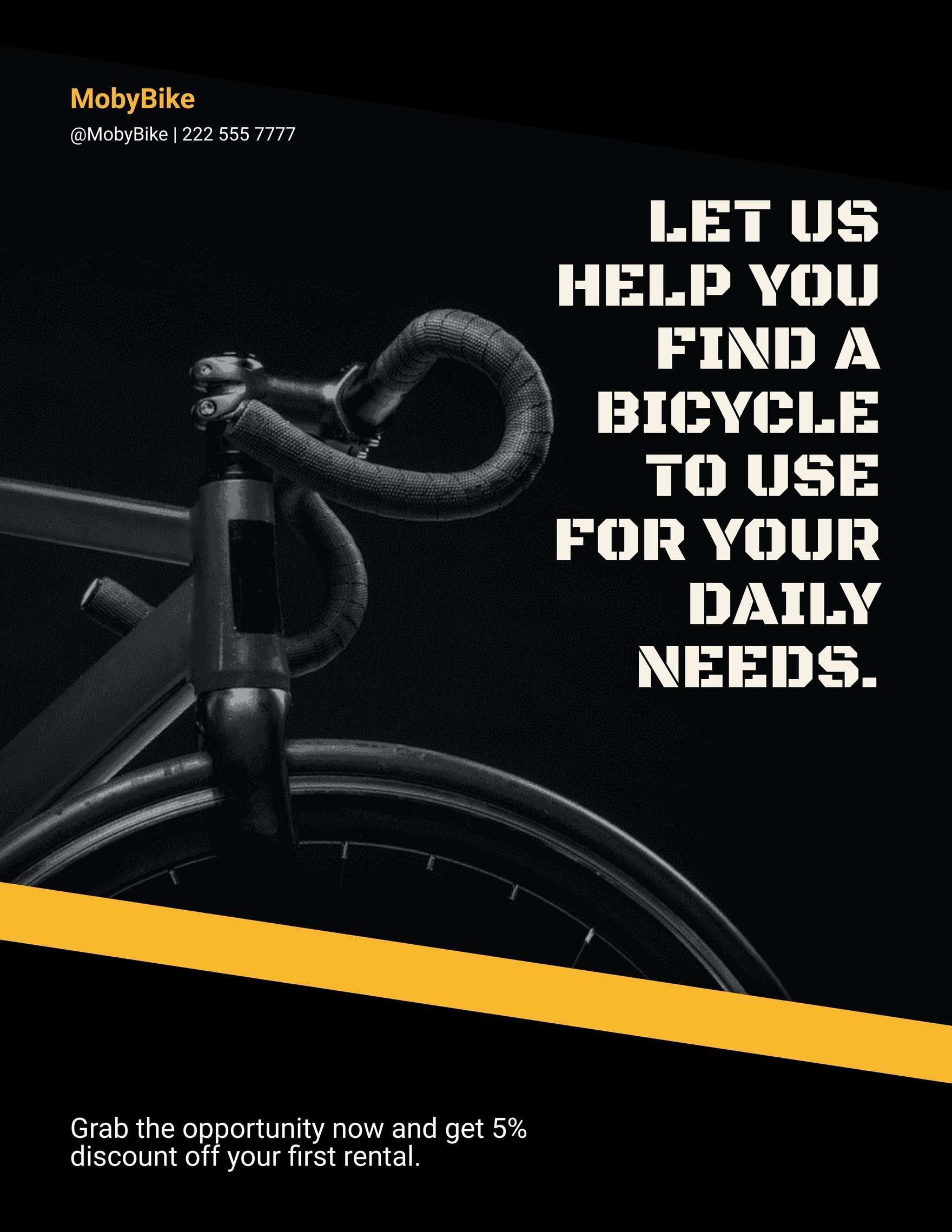 Bicycle For Rent Flyer Template