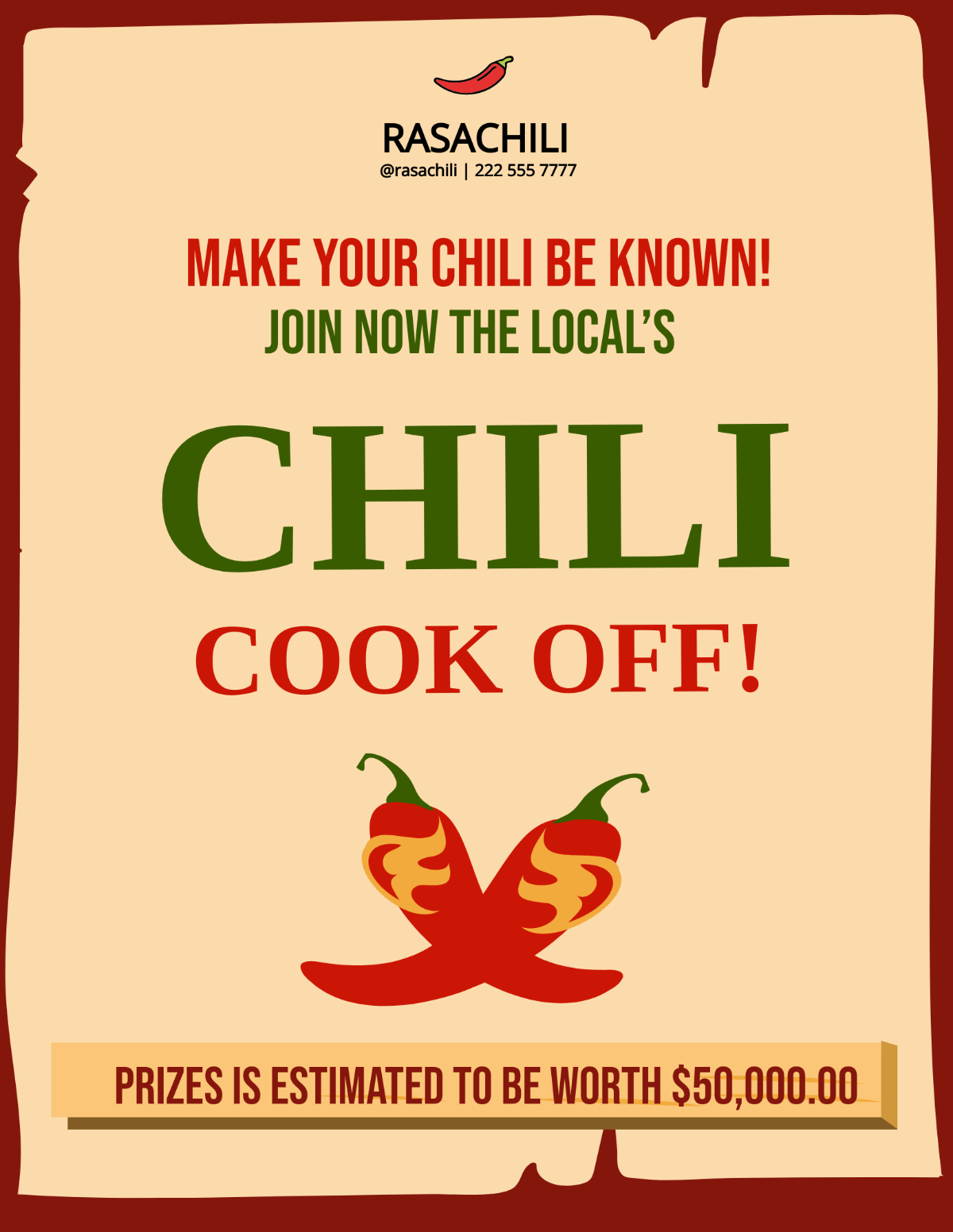 Special Chili Cook Off Flyer Template