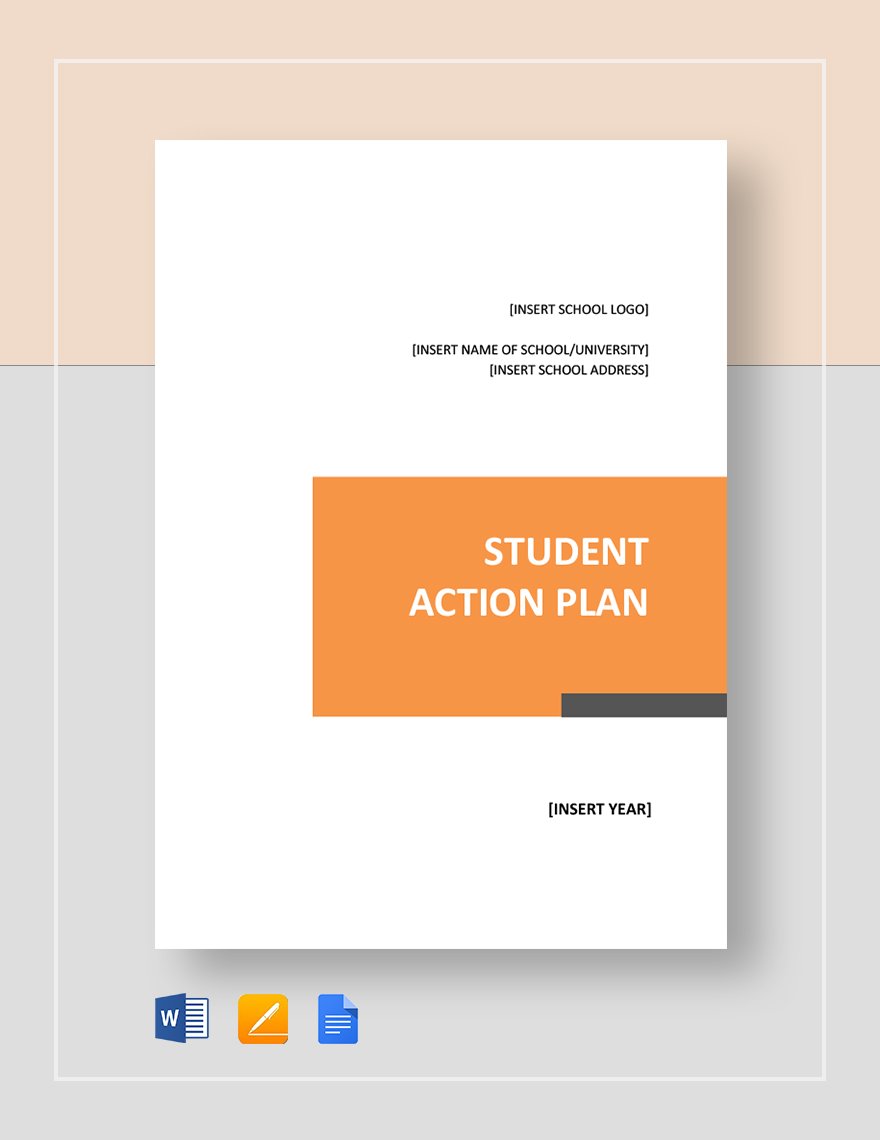 Student Action Plan Template