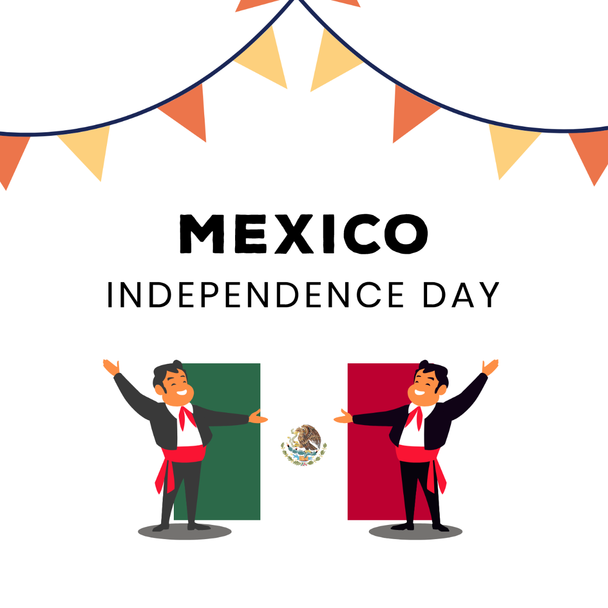 Mexican Independence Day Graphic Vector Template