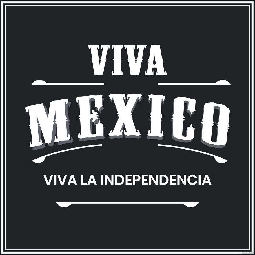 Mexican Independence Day Chalk Design Vector