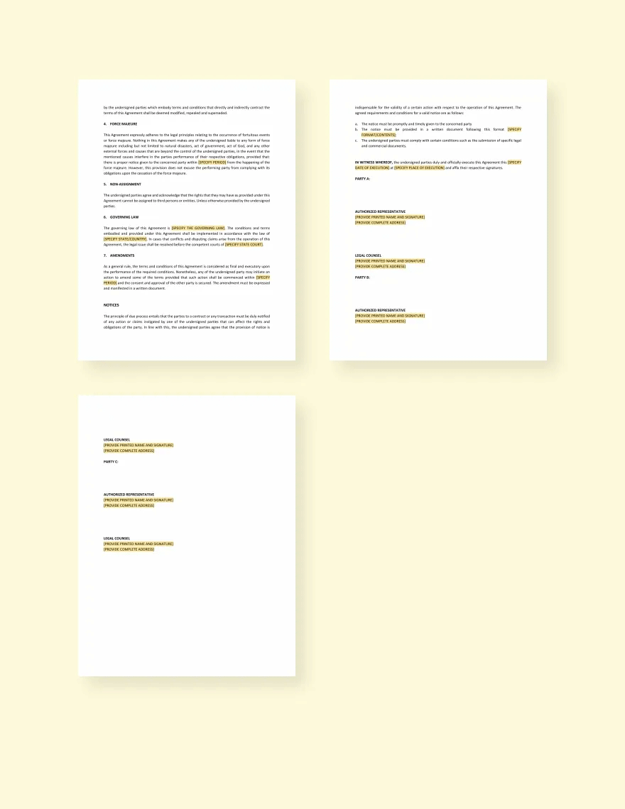 Cooperation Agreement Template