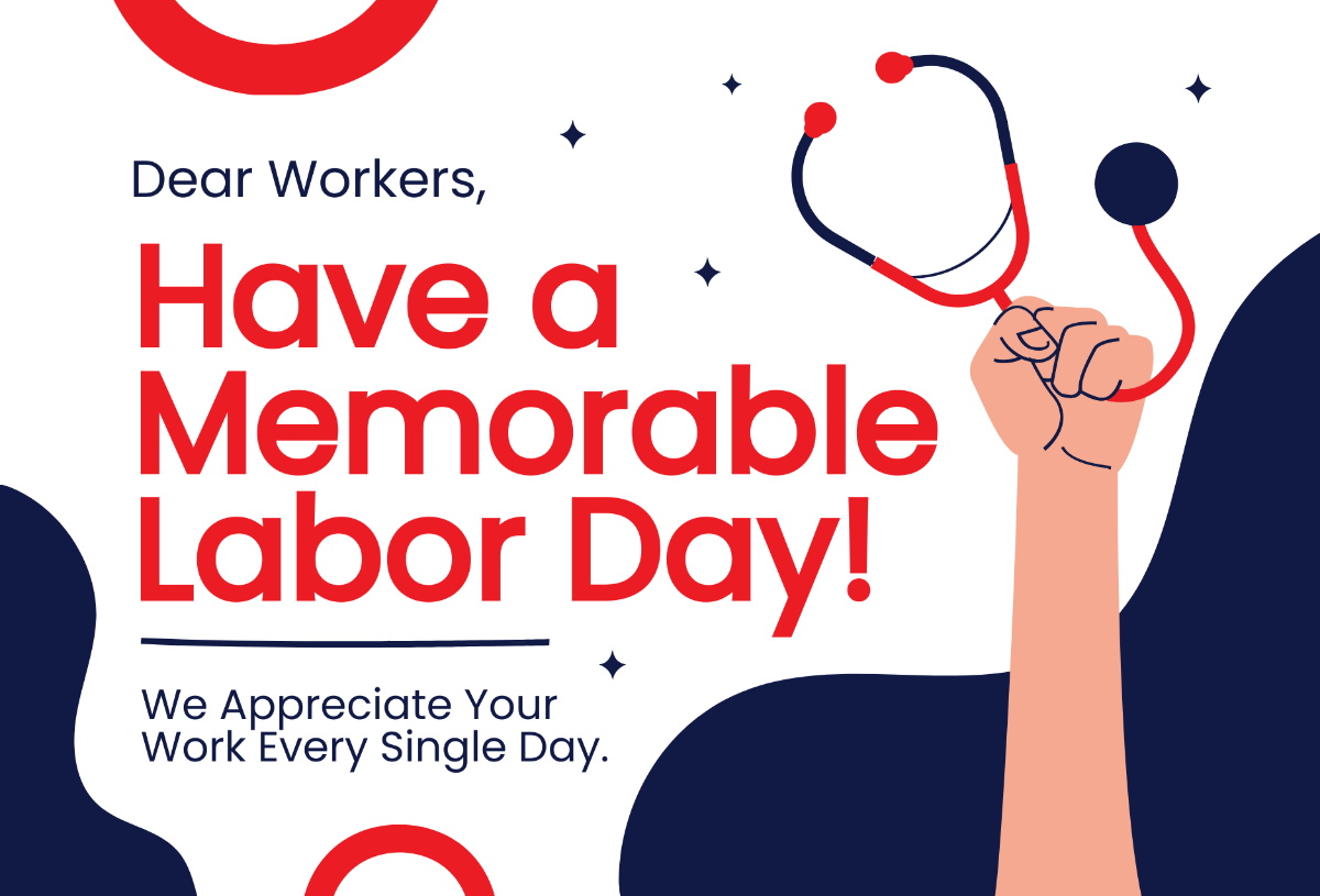 Free Labor Day Event Greeting Card Template