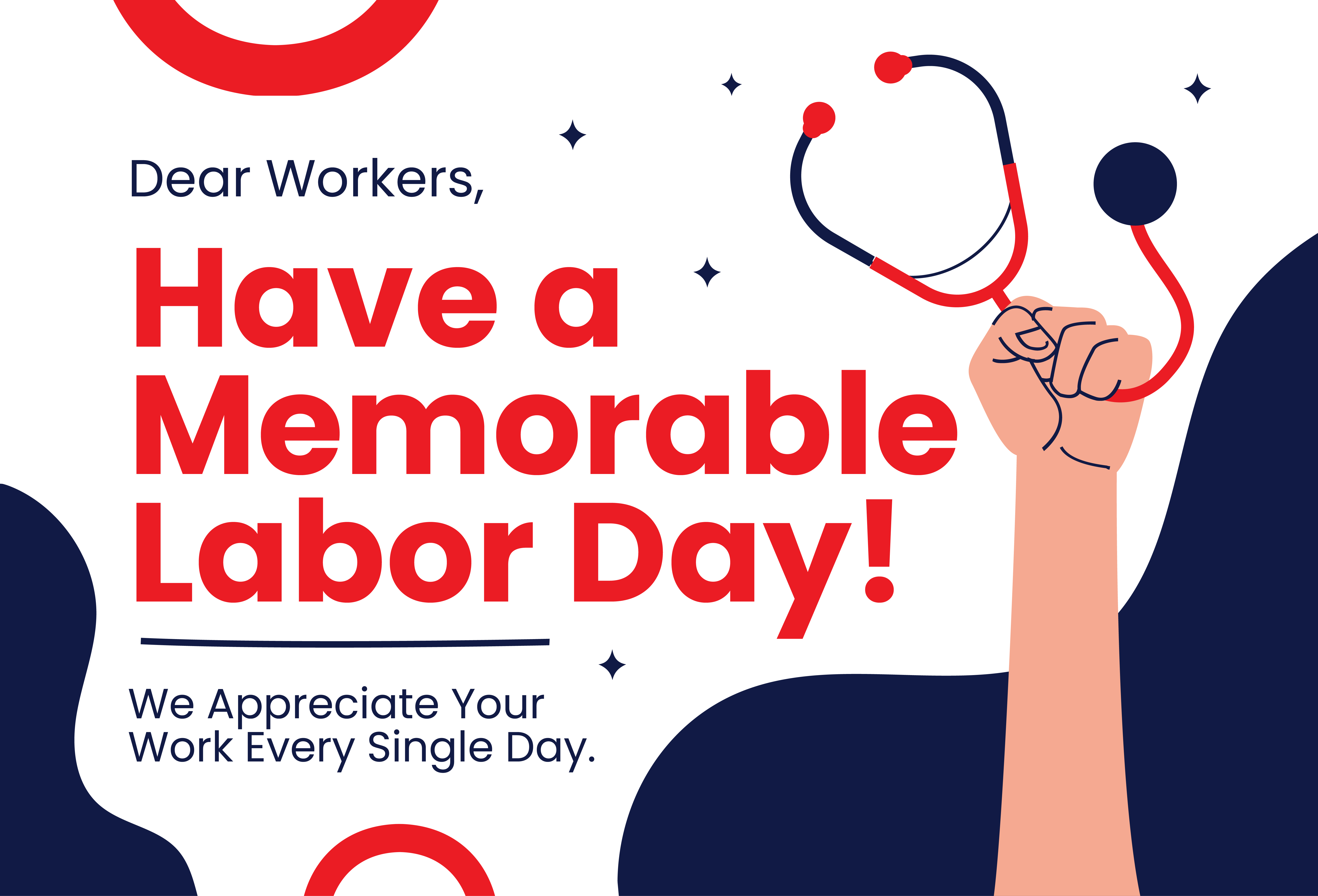 Free Modern Labor Day Greeting Card Template Download in Word