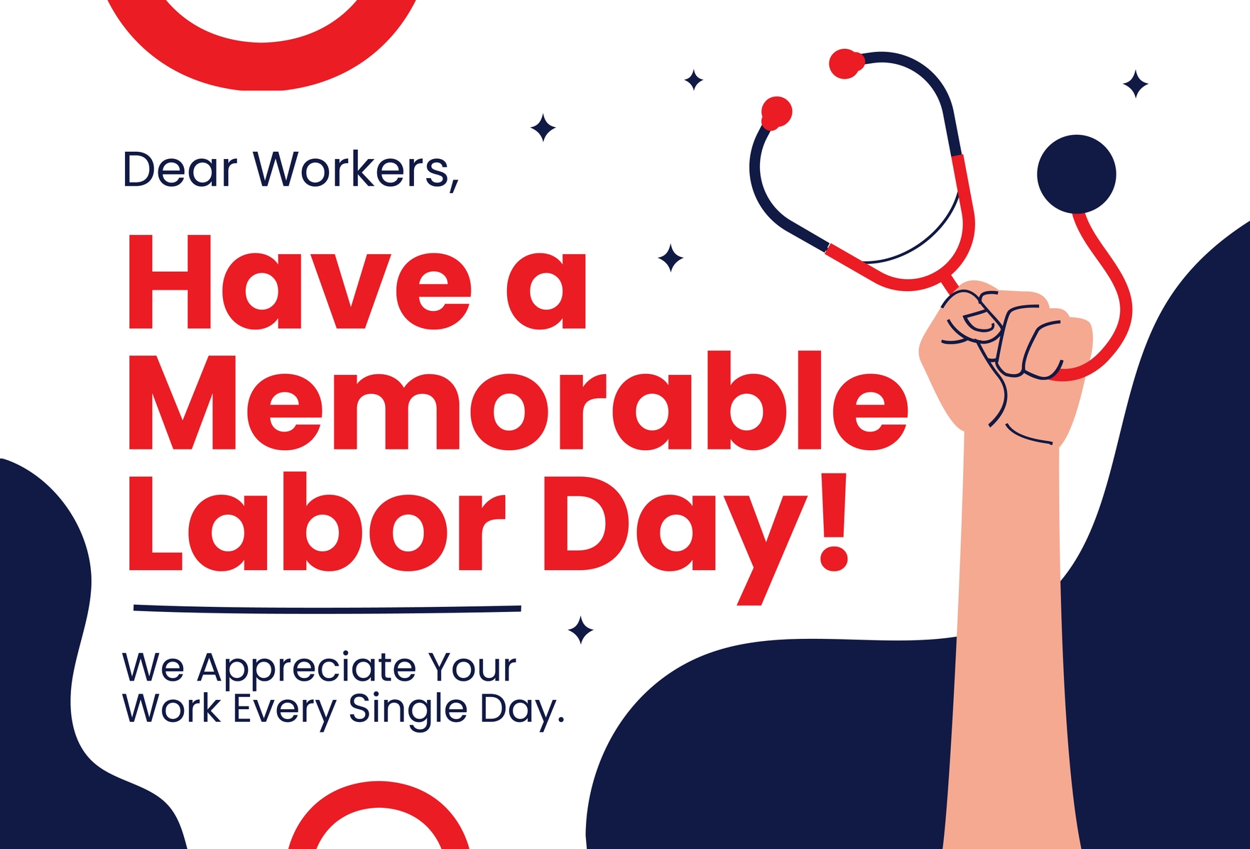 Free Labor Day Event Greeting Card Template in Word, Illustrator, PSD