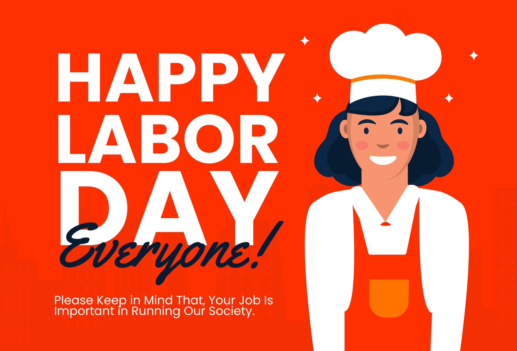 Free Modern Labor Day Greeting Card Template in Word, Illustrator, PSD