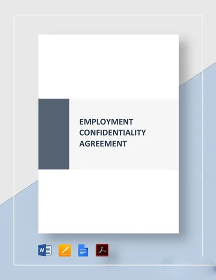 Employment Confidentiality Agreement Template in Word, Google Docs, Apple Pages