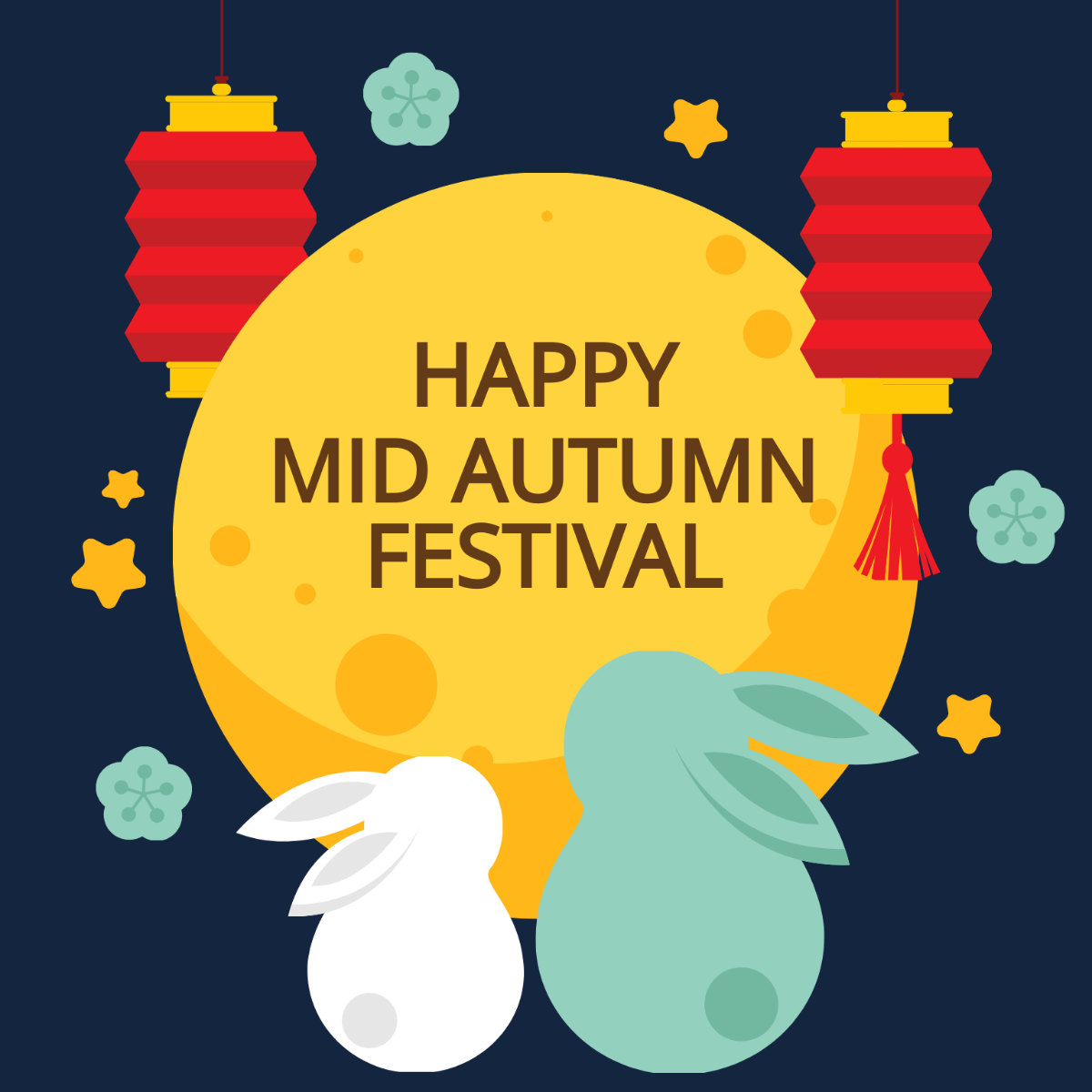 Free Happy Mid-Autumn Festival Vector Template