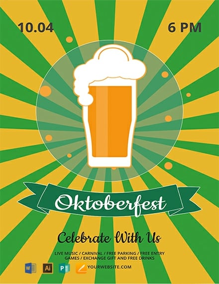 Free Oktoberfest Flyer Template Word Doc Apple Mac Pages Illustrator Publisher