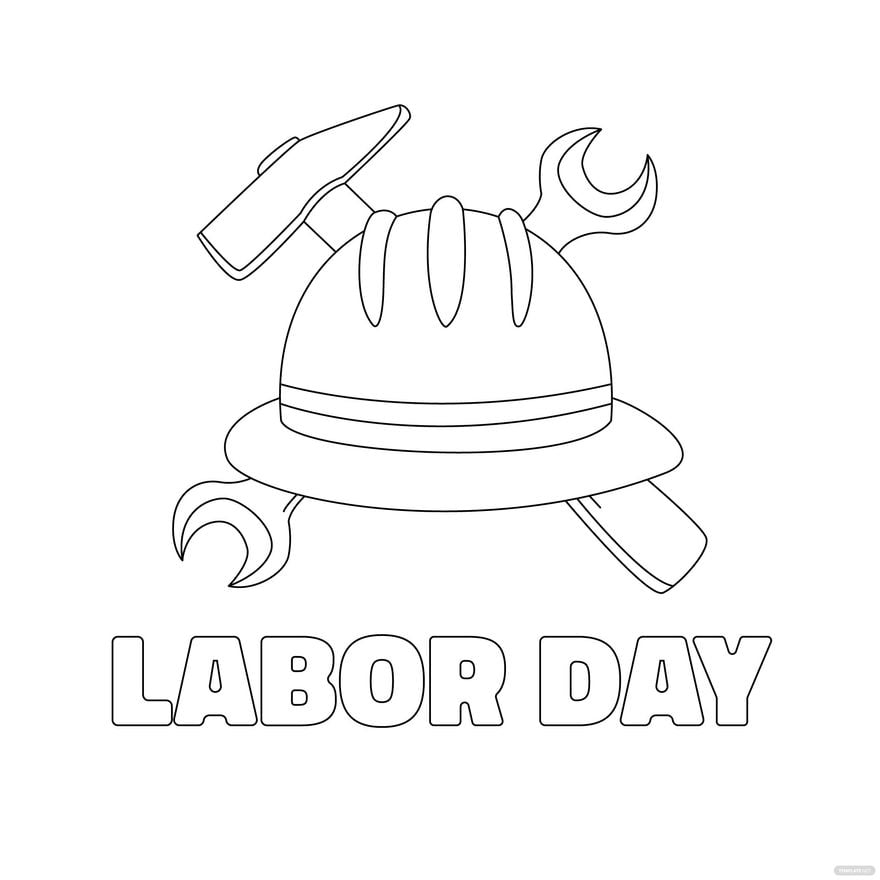 Labor Day Drawing in Illustrator, PSD, EPS, SVG, JPG, PNG