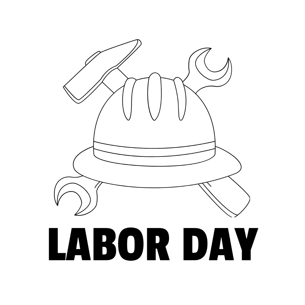 Labor Day Drawing Template