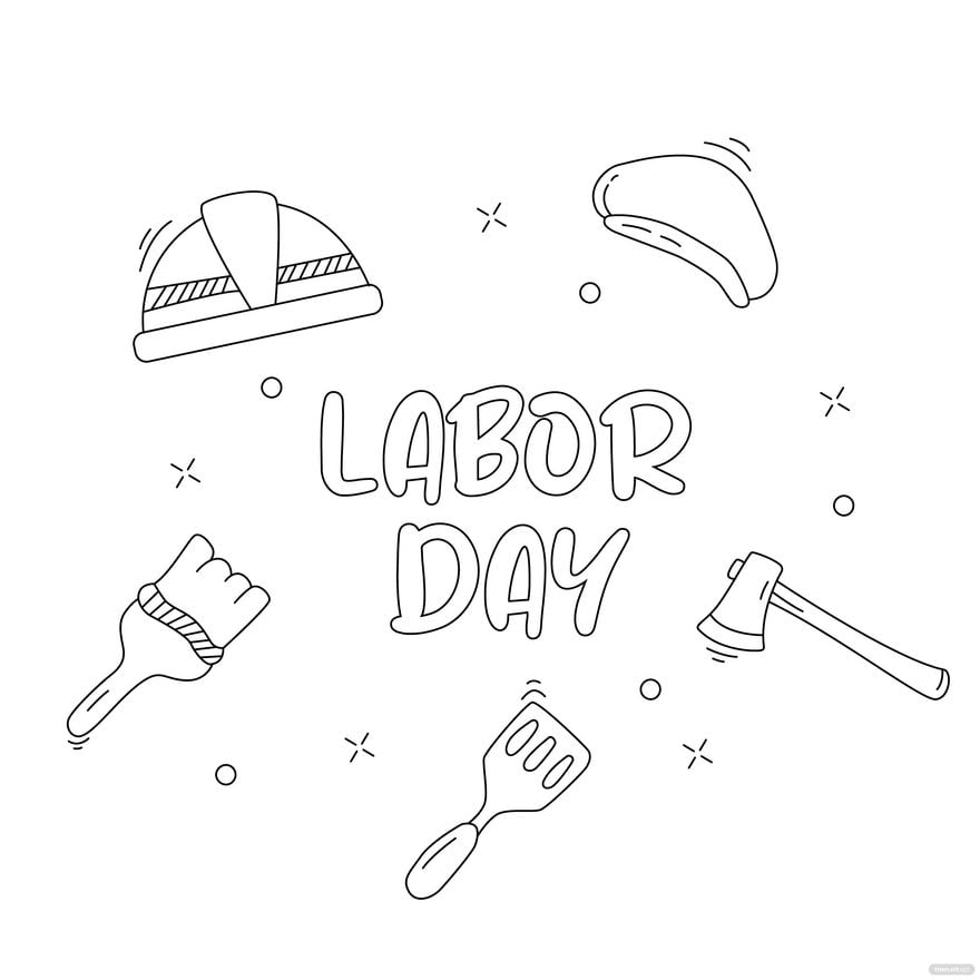 Free Labor Day Sketch Drawing in Illustrator, PSD, EPS, SVG, JPG, PNG