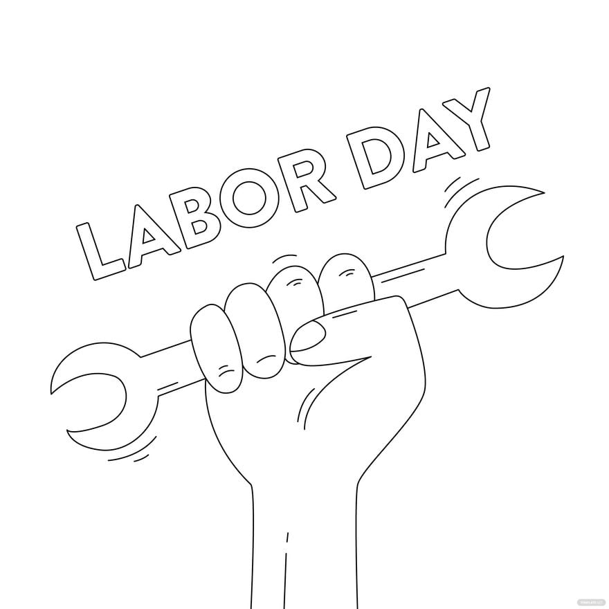 Free Labor Day Sign Drawing