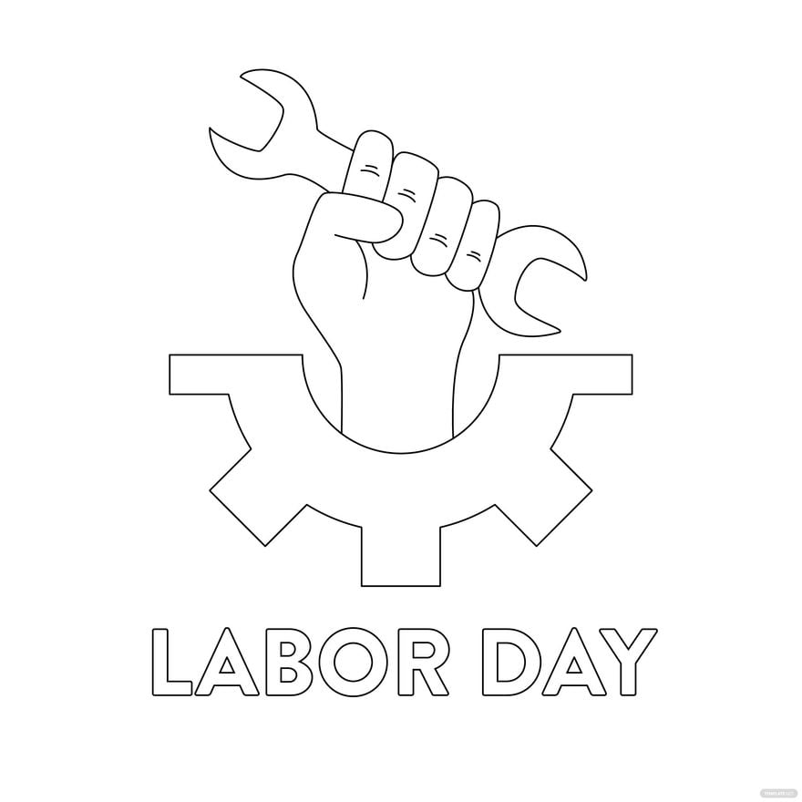 Labor Day Symbol Drawing in Illustrator, PSD, EPS, SVG, JPG, PNG