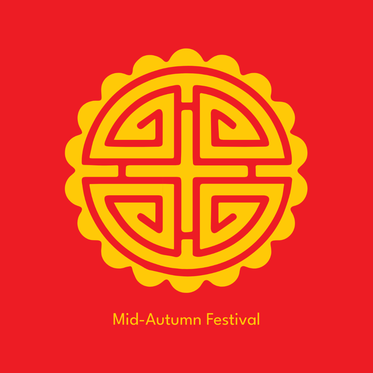 Mid-Autumn Festival Sign Vector Template