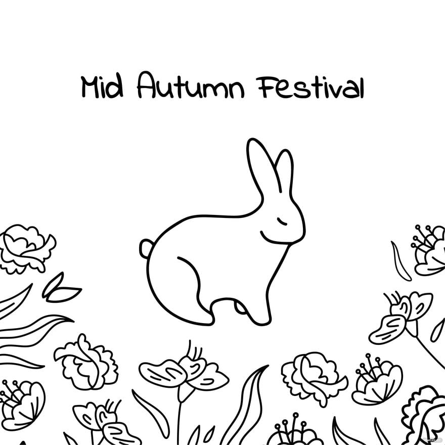 Mid-Autumn Festival Sketch Vector