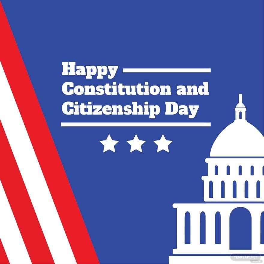 Happy Constitution and Citizenship Day Illustration