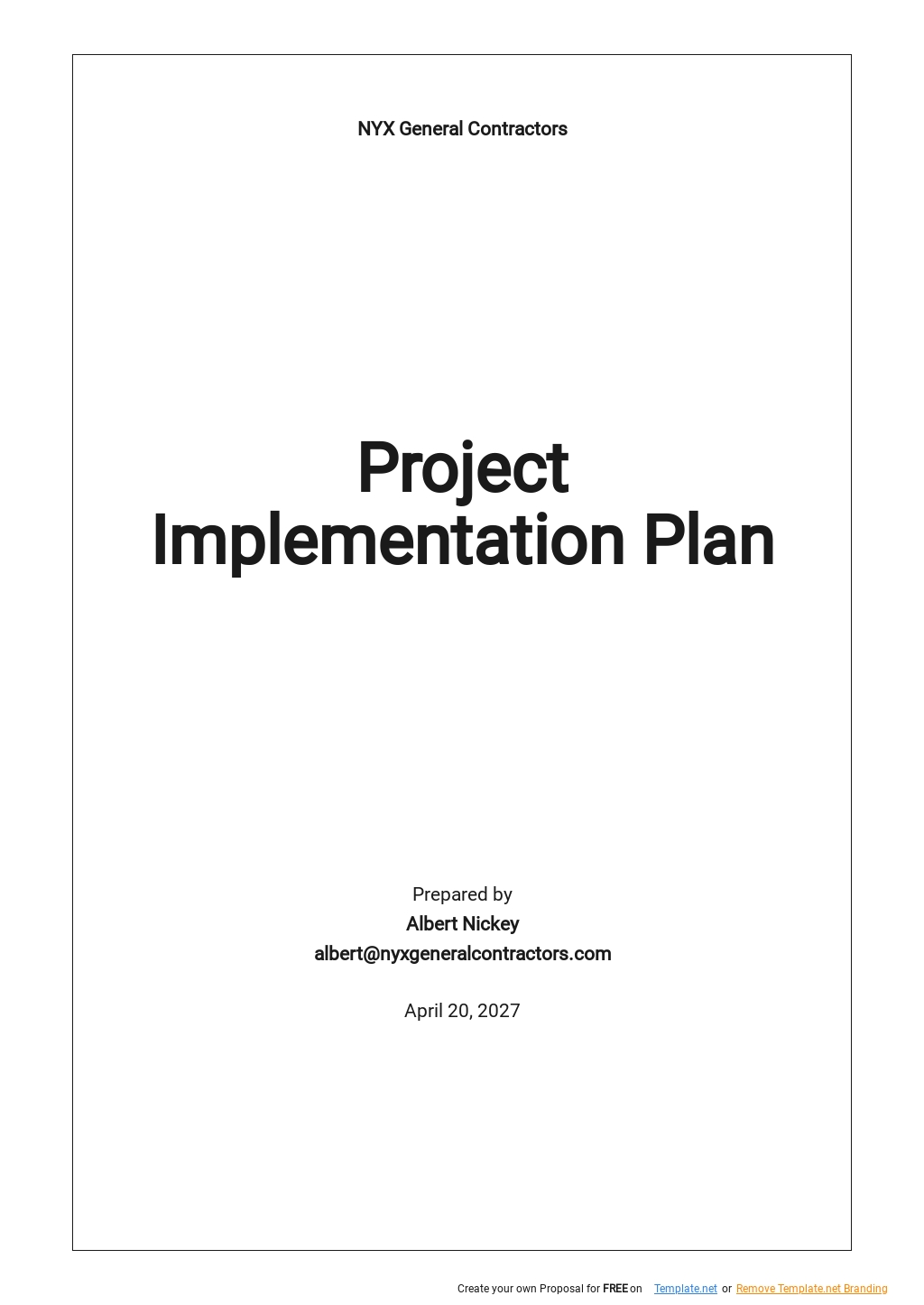 Project Sustainability Plan Template [Free PDF] | Template.net