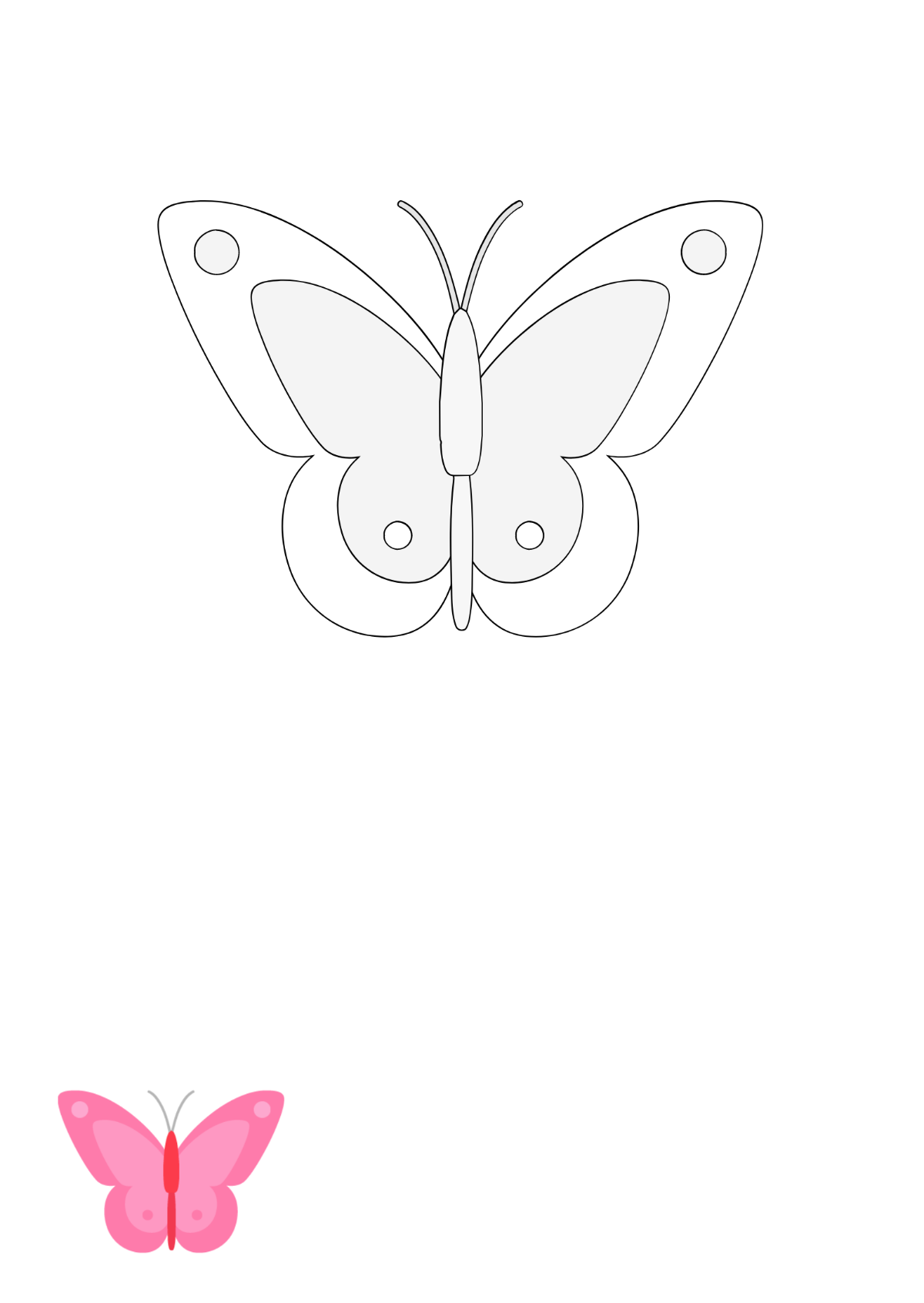 Free Butterfly Coloring Pages Template