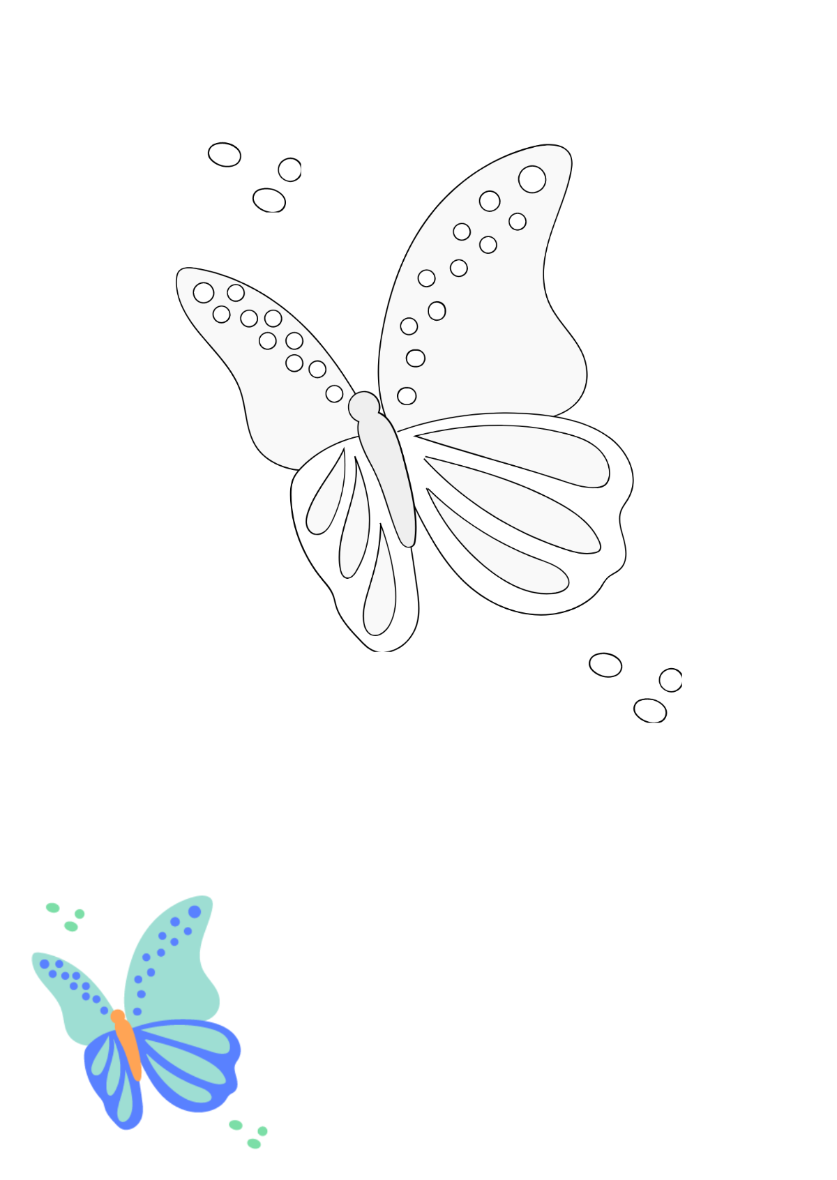 Free Butterfly Coloring Pages For Adults Template