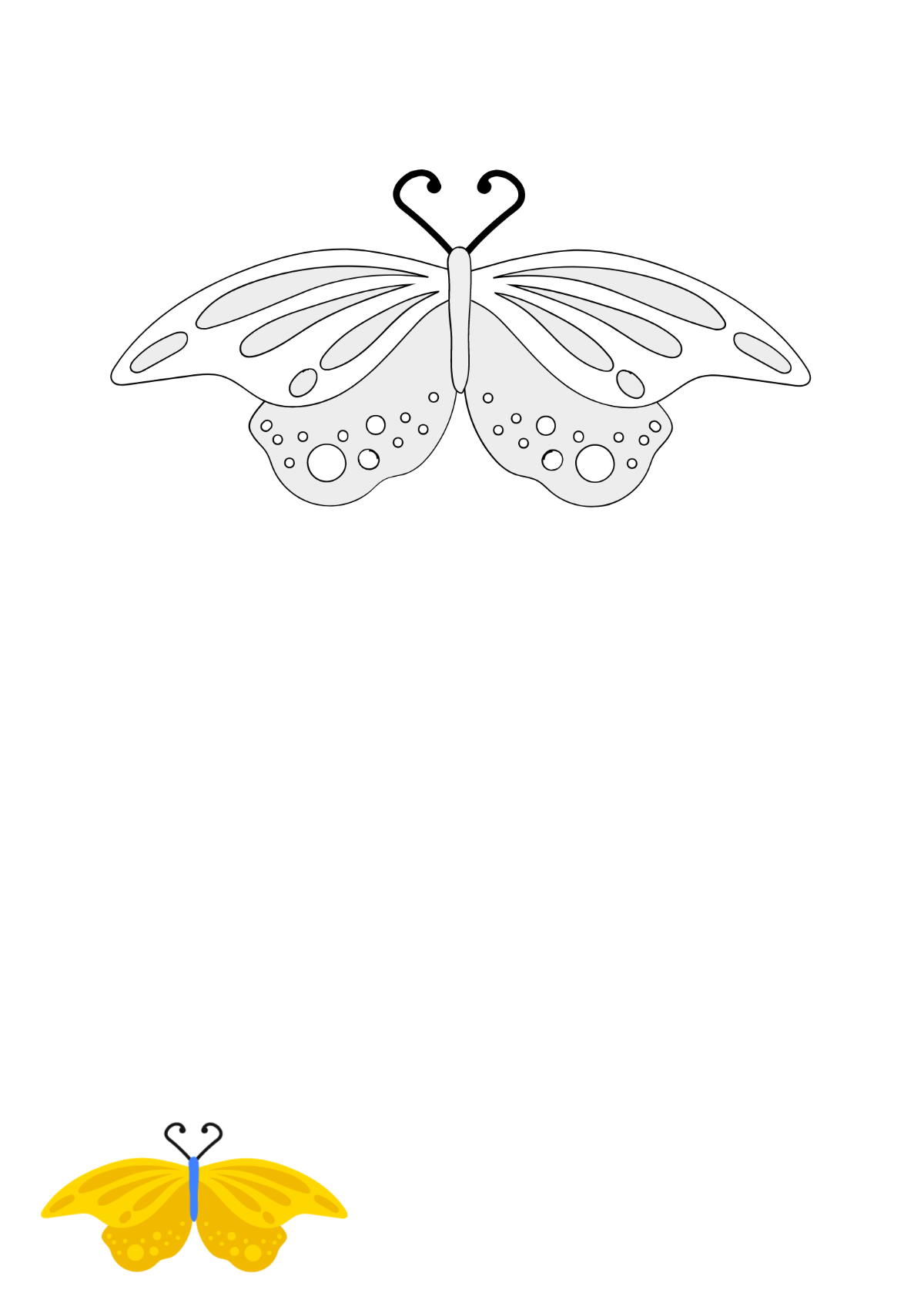 Free Butterfly Coloring Pages For Preschool Template