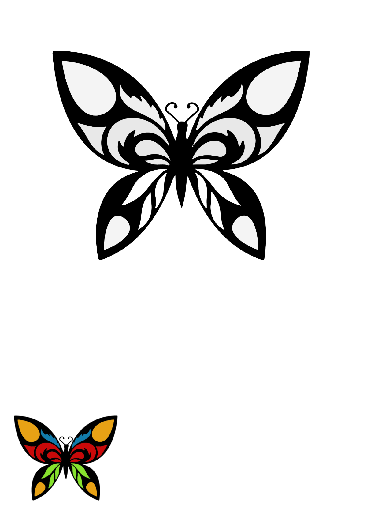 Butterfly Mandala Coloring Pages Template