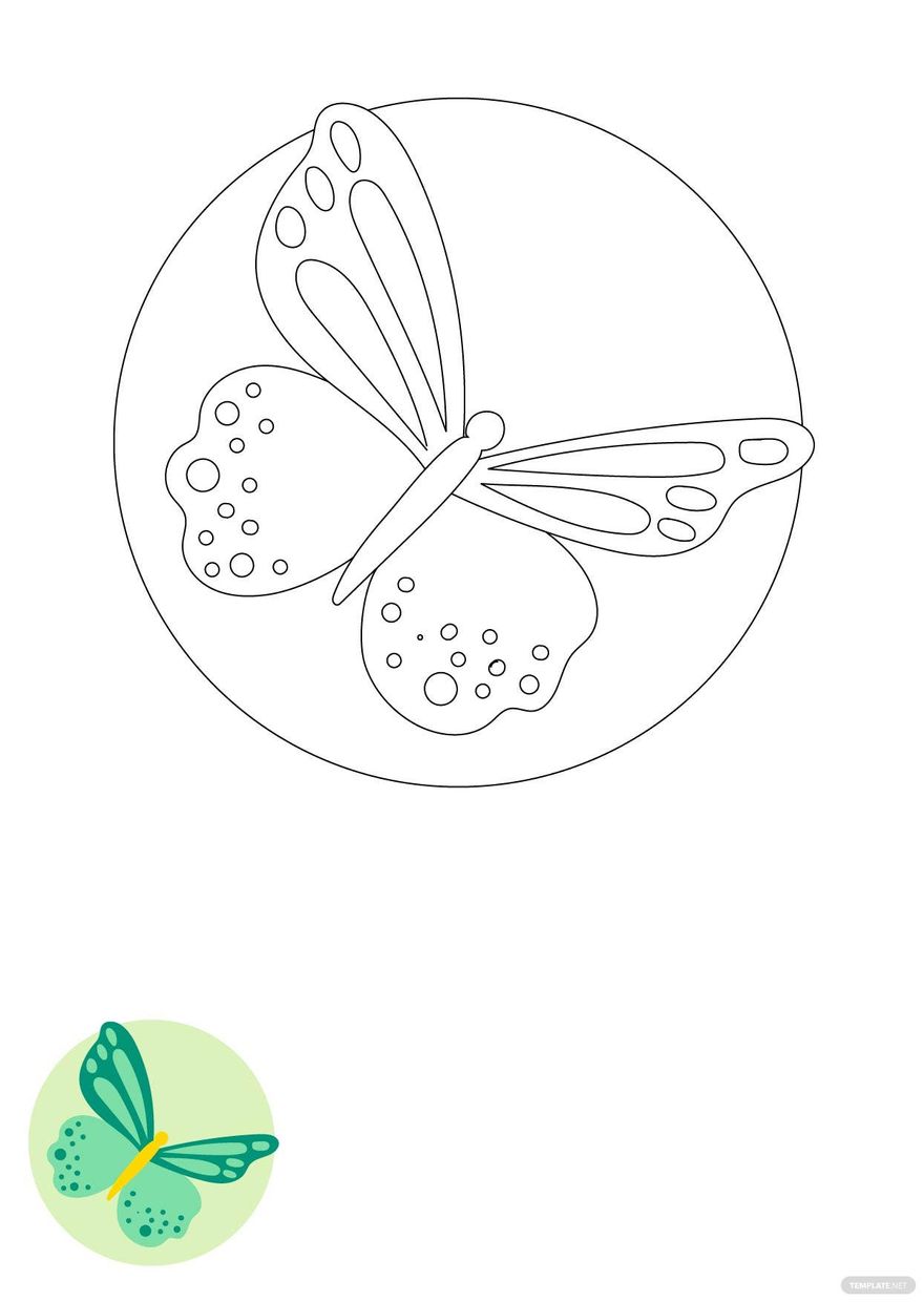 Butterfly Coloring Pages For Kids in PDF