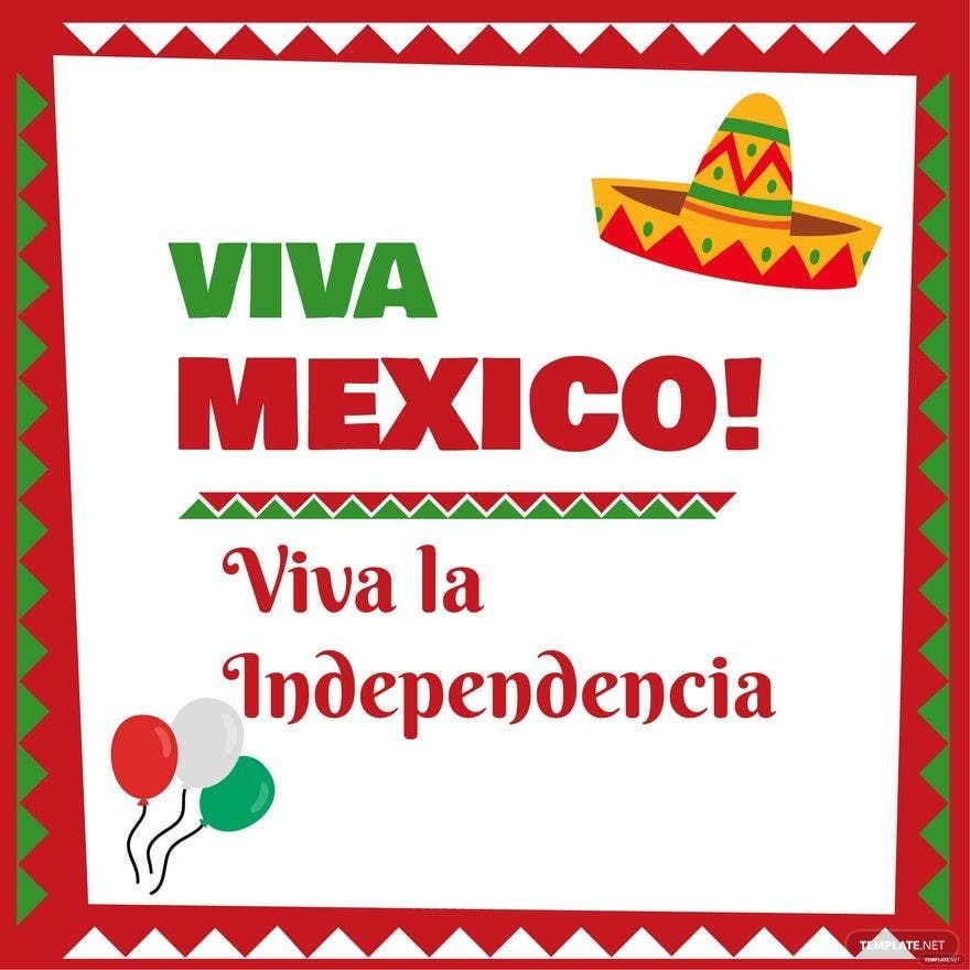 Mexican Independence Day Drawing Vector