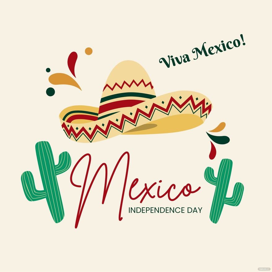 Mexican Independence Day Logo Vector