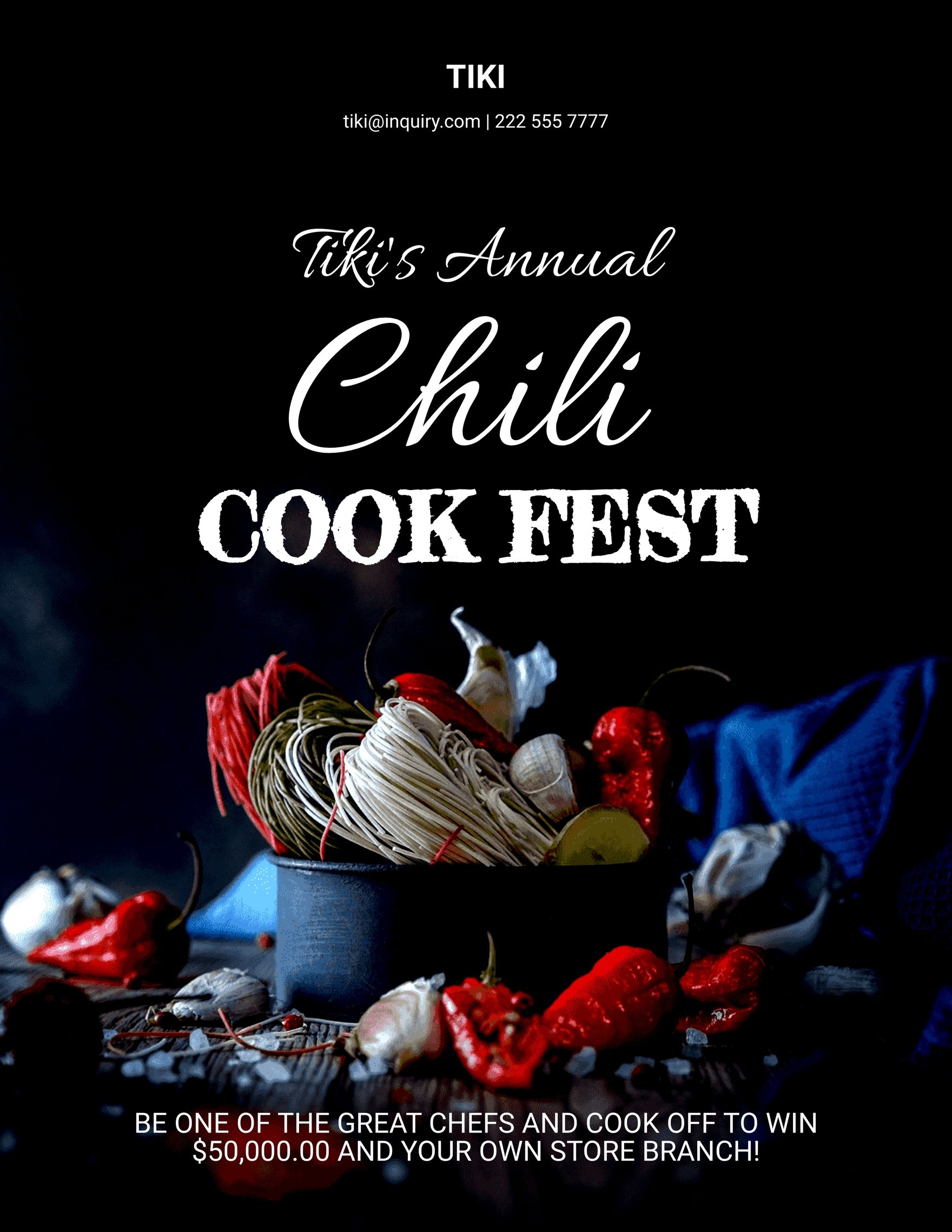 Free Chili Cook Off Announcement Flyer Template Download in Word