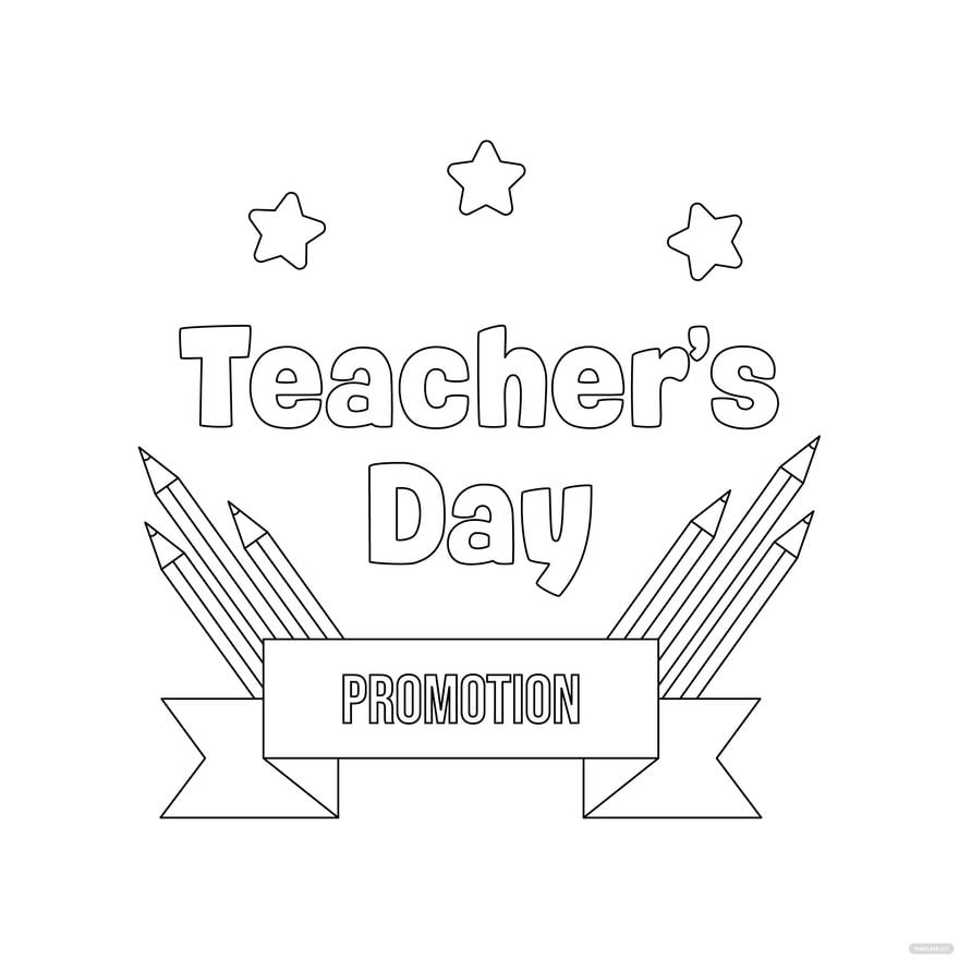 Free Teachers Day Promotion Drawing in Illustrator, PSD, EPS, SVG, JPG, PNG