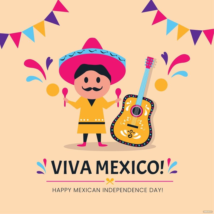 Free Cartoon Mexican Independence Day Clip Art in Illustrator, PSD, EPS, SVG, JPG, PNG