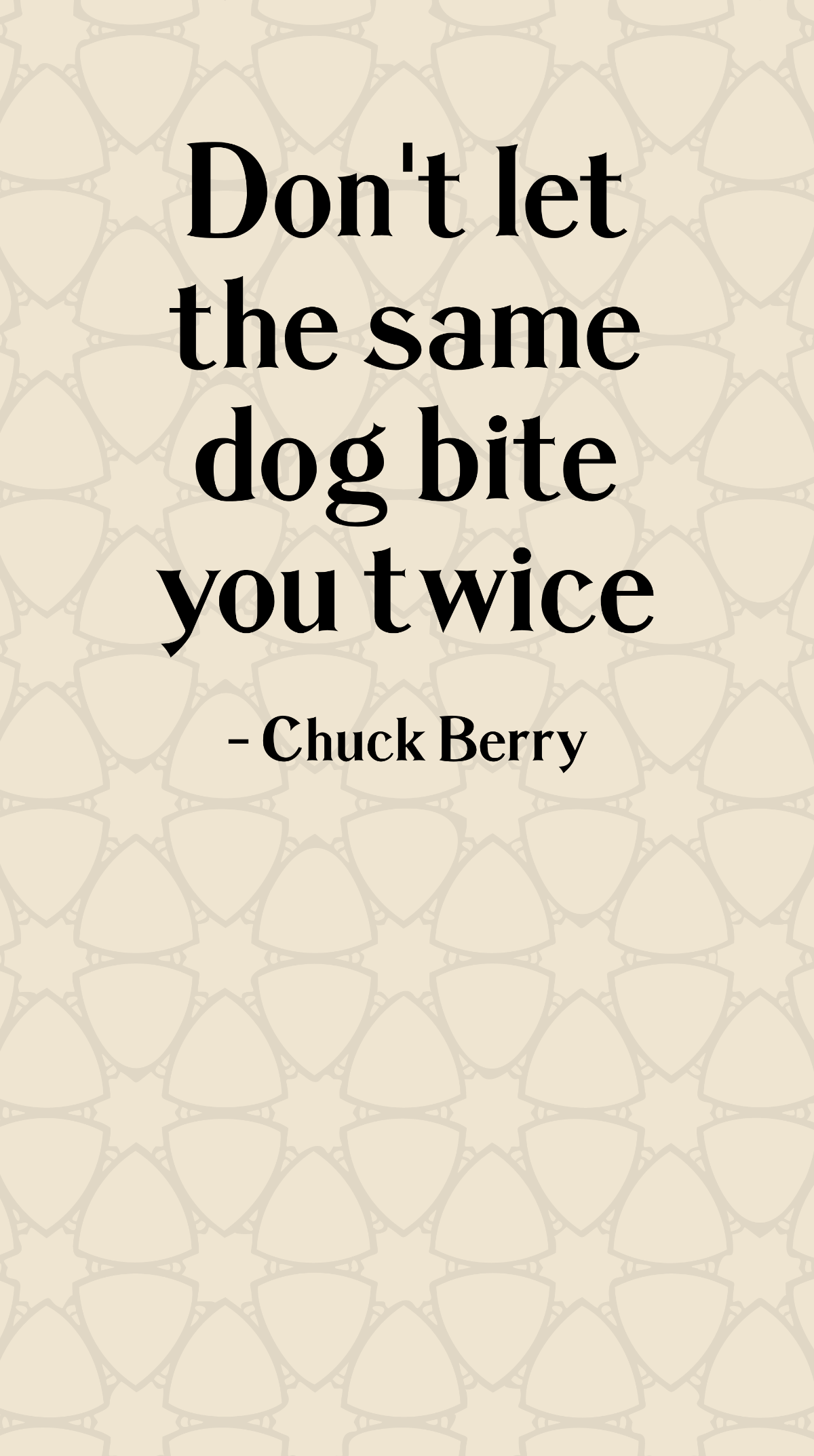 Chuck Berry - Don't let the same dog bite you twice Template
