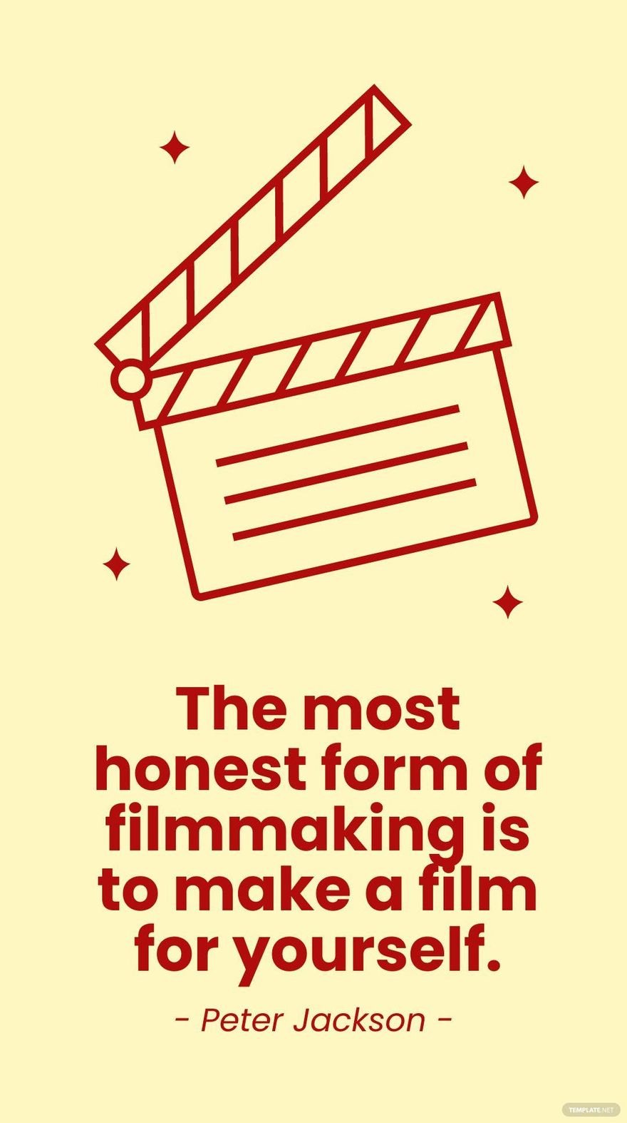 Free Peter Jackson - The most honest form of filmmaking is to make a film for yourself. in JPG