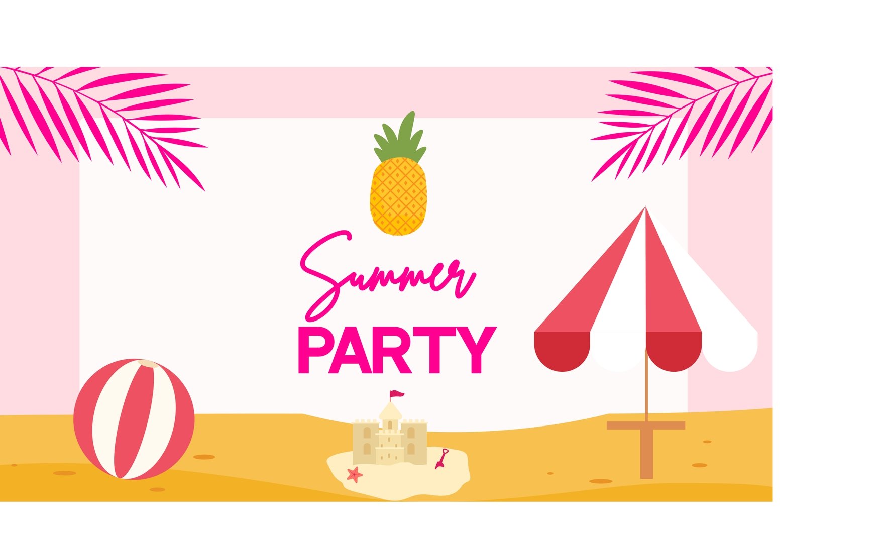 Summer Party Invitation Background