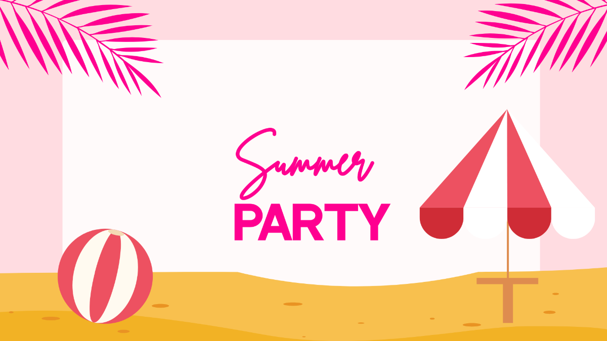 Summer Party Invitation Background Template