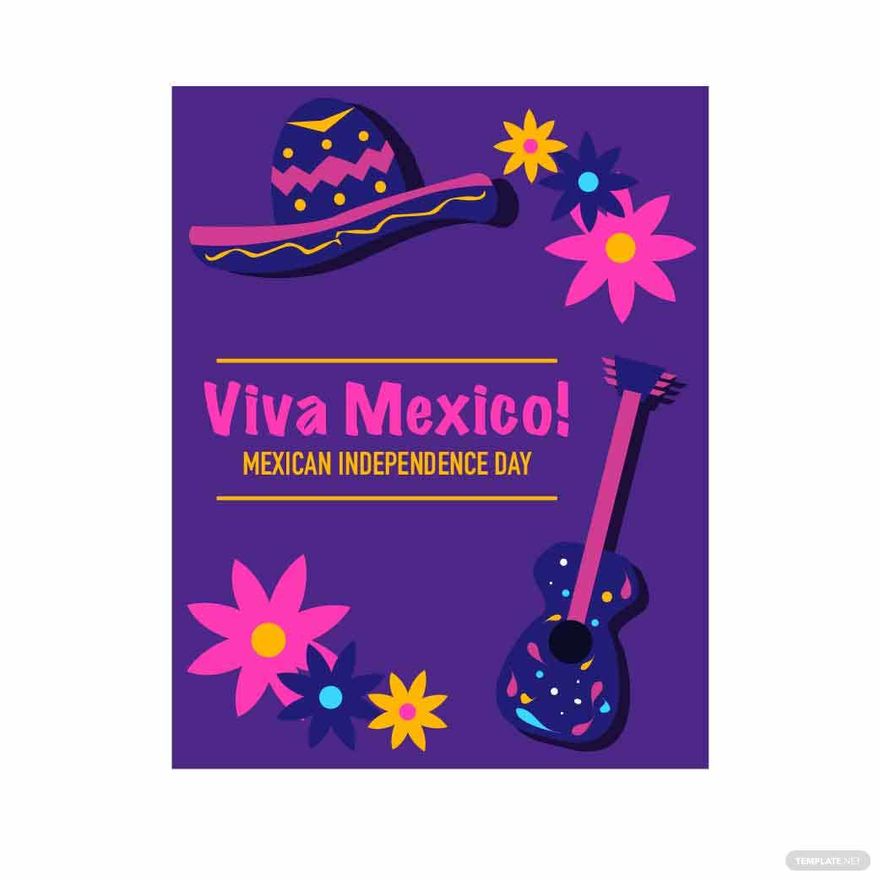 Free Mexican Independence Day Card Clip Art in Illustrator, EPS, SVG, JPG, PNG