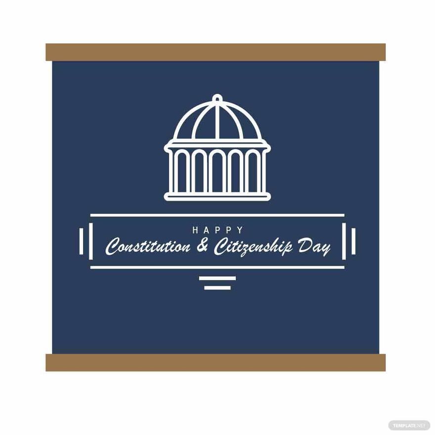 Happy Constitution and Citizenship Day Chalkboard Clip Art