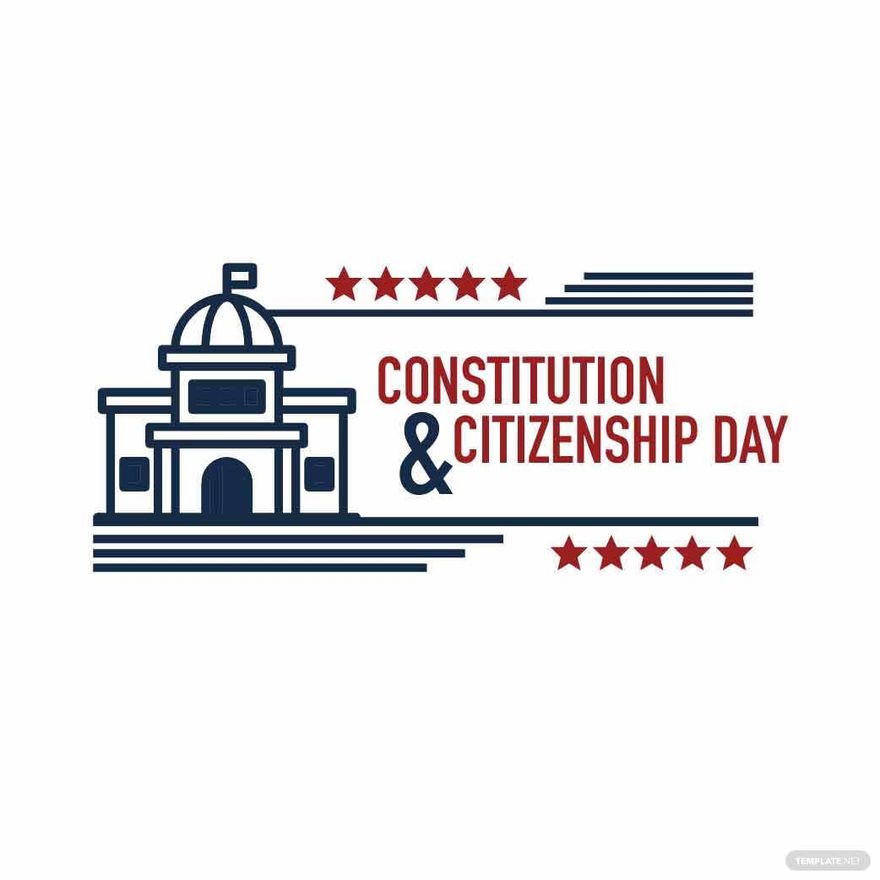 Free Happy Constitution and Citizenship Day Celebration Clip Art in Illustrator, EPS, SVG, JPG, PNG