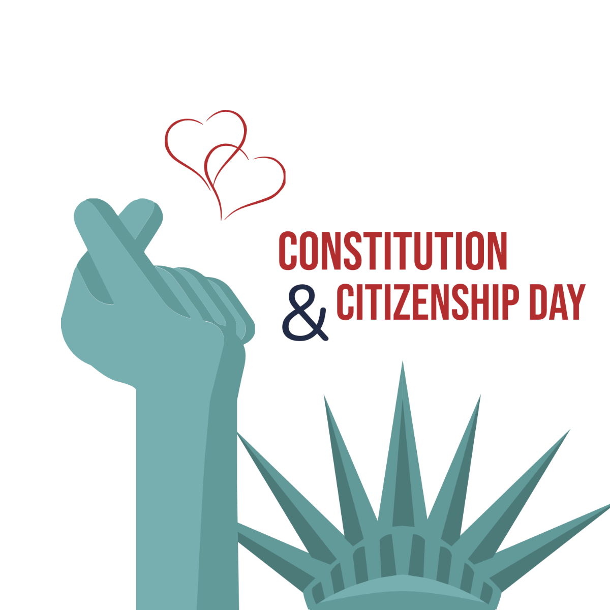 Free Funny Constitution and Citizenship Day Clip Art Template