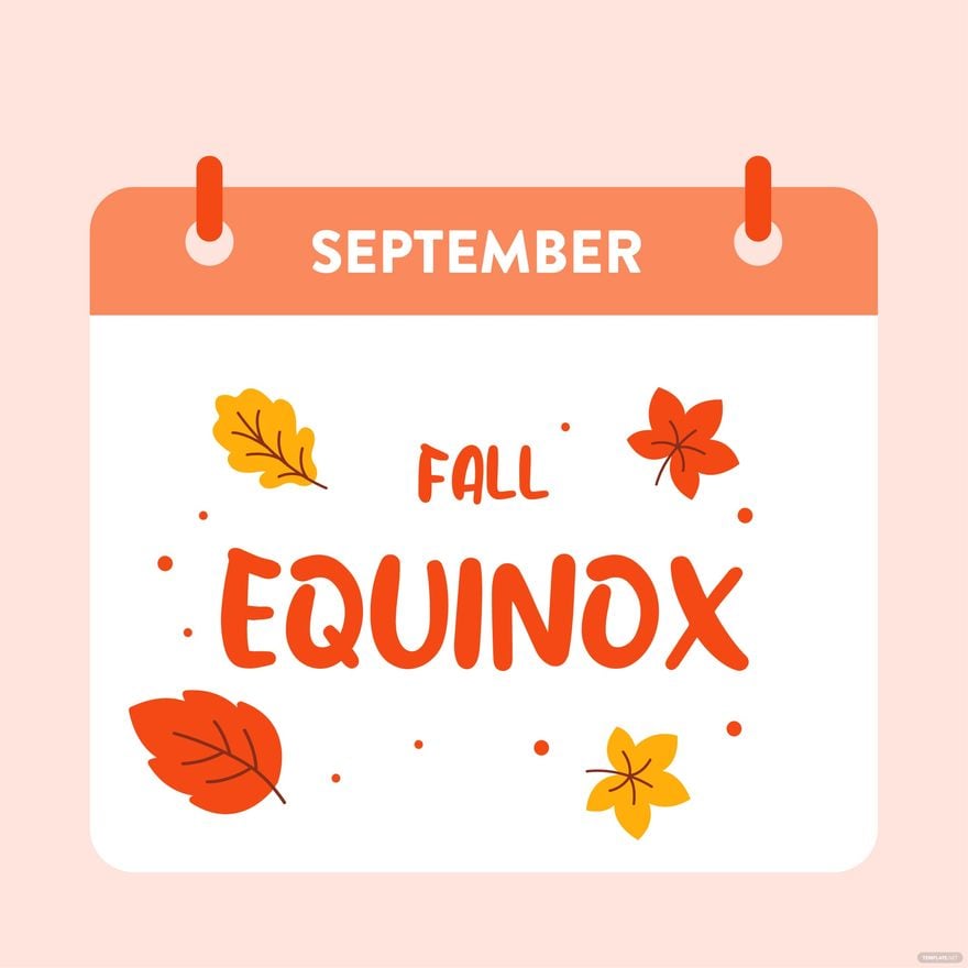Fall Equinox Calendar Vector