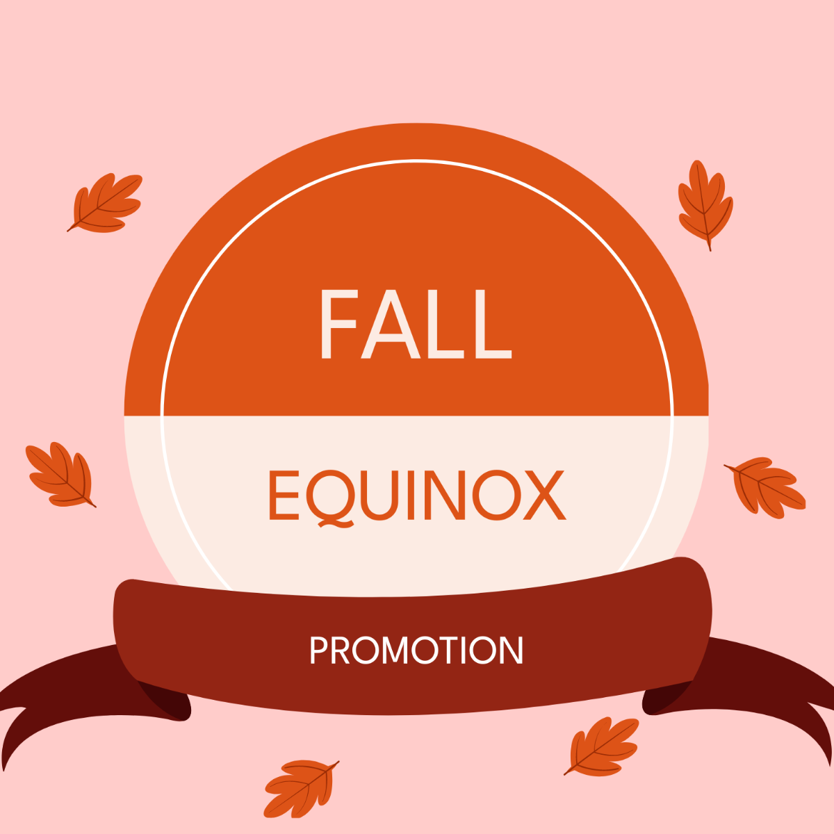 Fall Equinox Promotion Vector Template