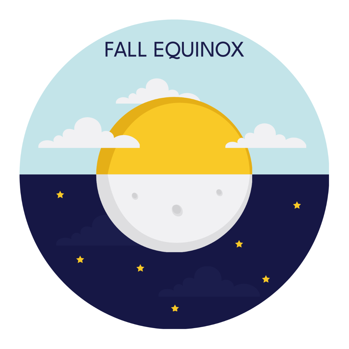 Fall Equinox Graphic Vector Template