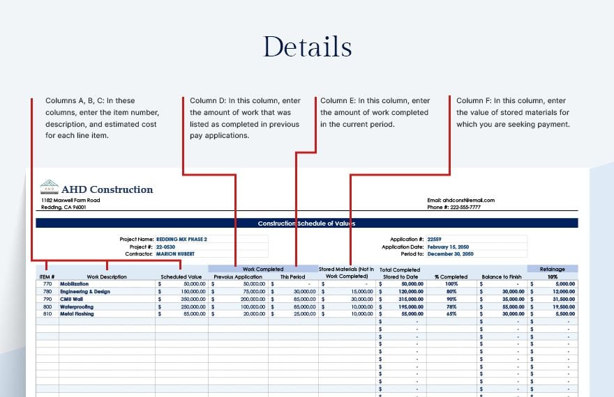 Construction Schedule Of Values Template Google Docs Google Sheets   Construction Schedule Of Values Template Hc4wq 