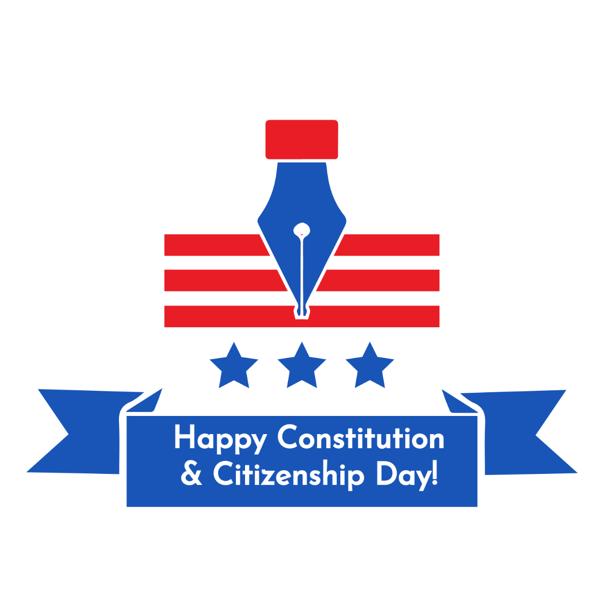 Free Happy Constitution and Citizenship Day Clip Art Template