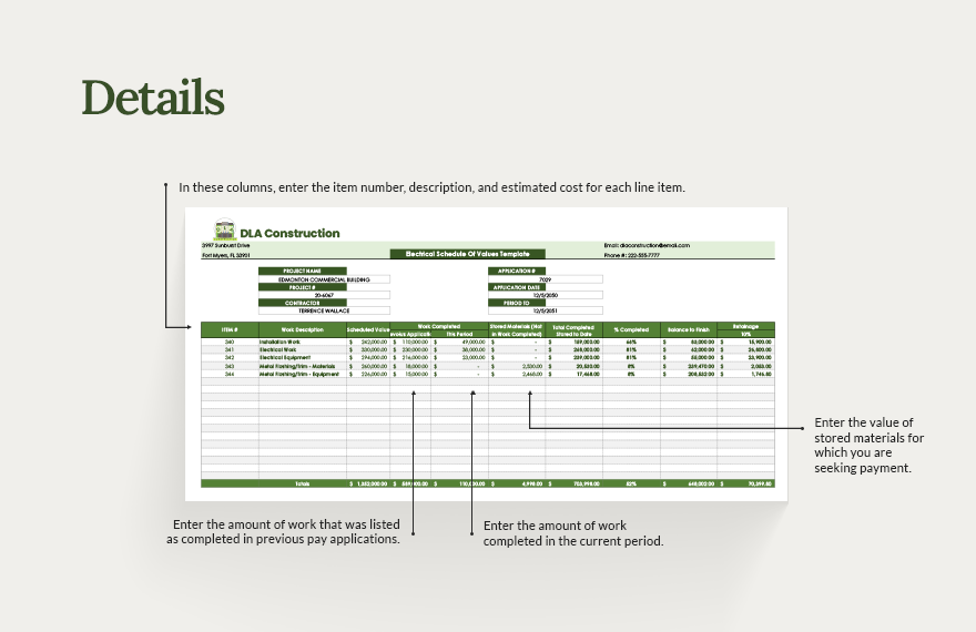 Electrical Schedule Of Values Template - Google Docs, Google Sheets, Excel,  Word, Apple Pages | Template.net