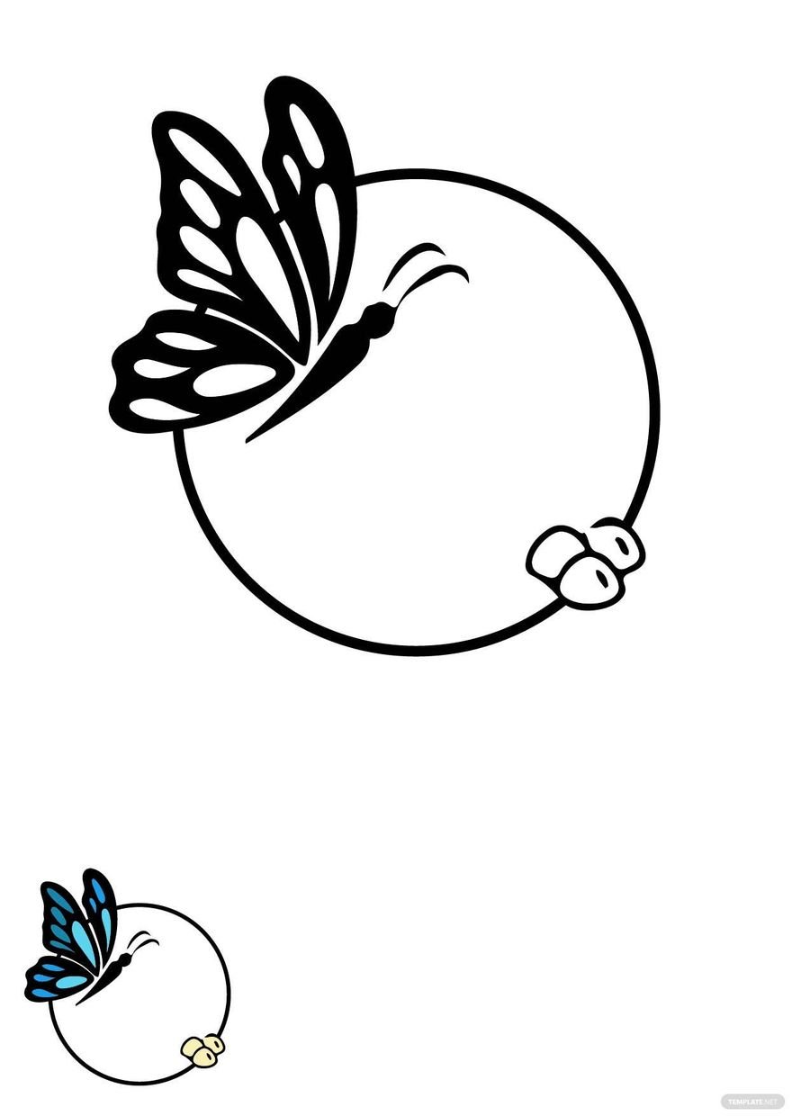 Butterfly Cycle Coloring Page in PDF