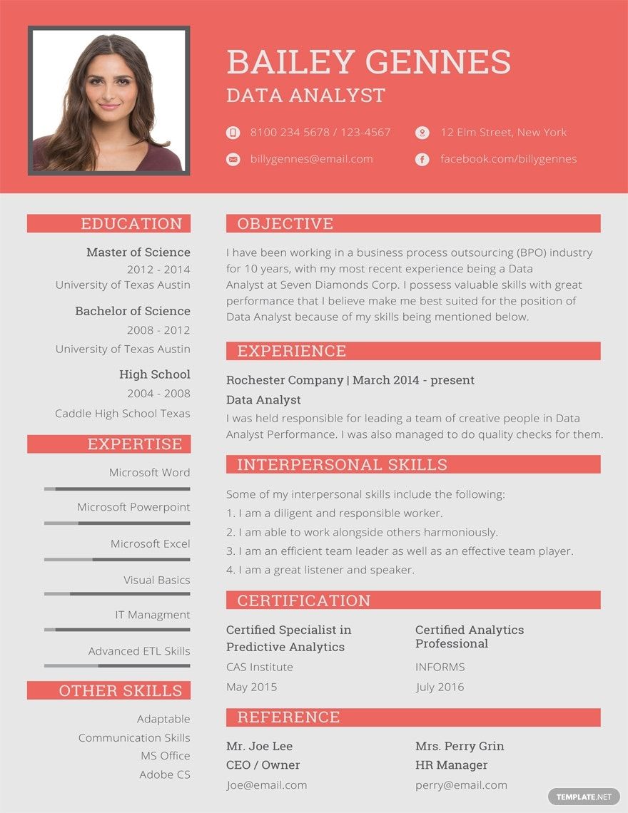 Data Entry Resume Template