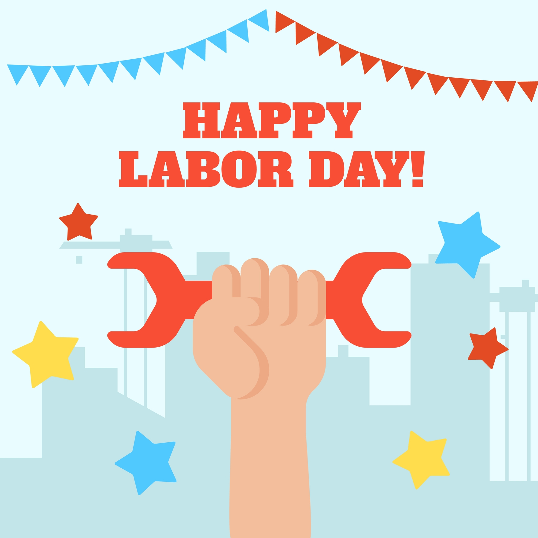 Happy Labor Day Gif in Illustrator, EPS, SVG, JPG, GIF, PNG, After Effects