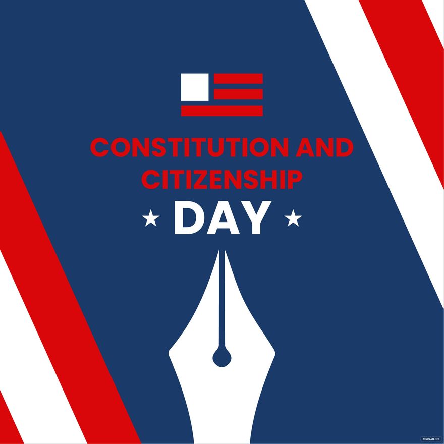 Constitution and Citizenship Day Drawing Vector Template - Edit Online ...